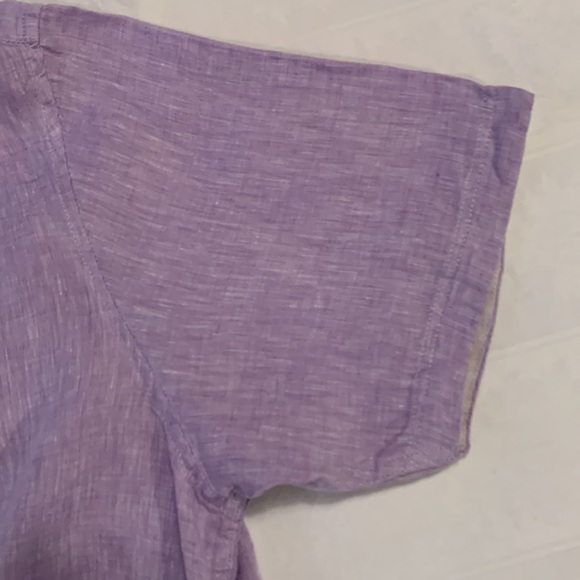 Report Collection Men’s 100% Linen Button Down Shirt - Picture 3 of 13